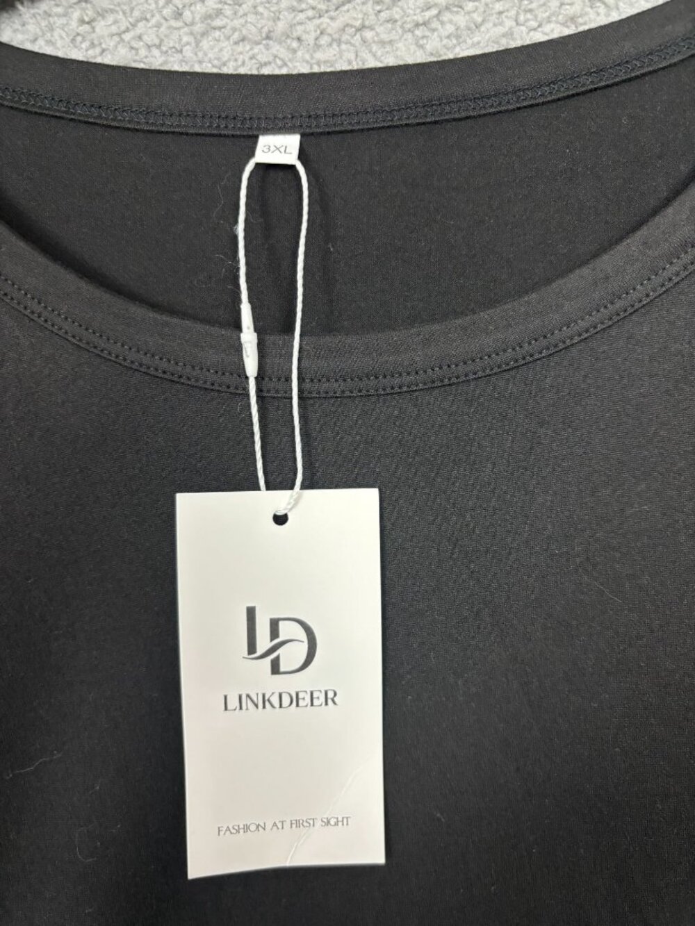Linkdeer Women's 3XL Plus Size Black Long Sleeve Crewneck T-Shirt 3XL NWT's. - Picture 5 of 7